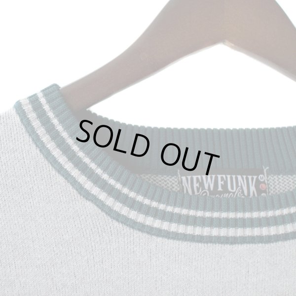 画像4: 【NEWFUNK】LINE CREW NECK KNIT (Gray) (4)