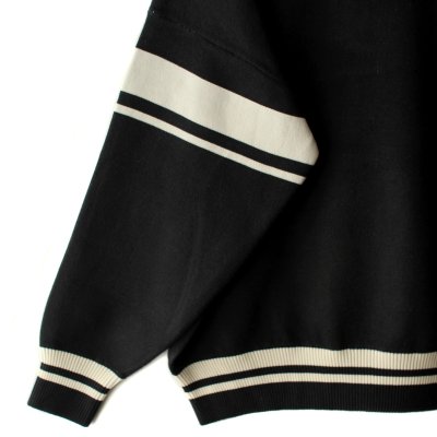 画像3: 【NEWFUNK】LINE CREW NECK KNIT (Black)
