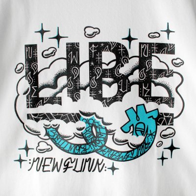 画像1: 【NEWFUNK × LIBE BRABD】KIRIN BIG LOGO TEE (White)