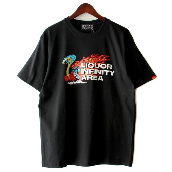 画像1: 【NEWFUNK】LIQUOR INFINITY AREA TEE (Black) (1)