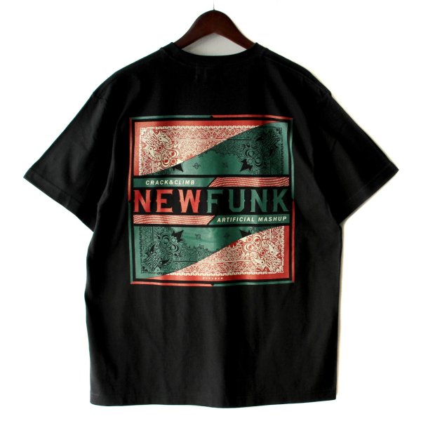 画像1: 【NEWFUNK】PAISLEY BANDANA TEE (Black) (1)