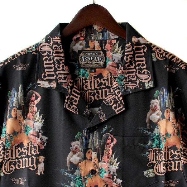 画像2: 【NEWFUNK】LAFESTA GANG Open Collar Shirt (2)