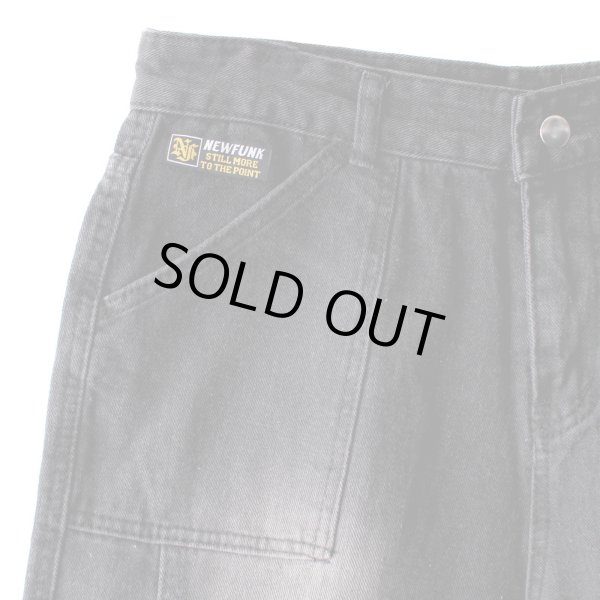 画像3: 【NEWFUNK】Black Denim Like Pants (3)
