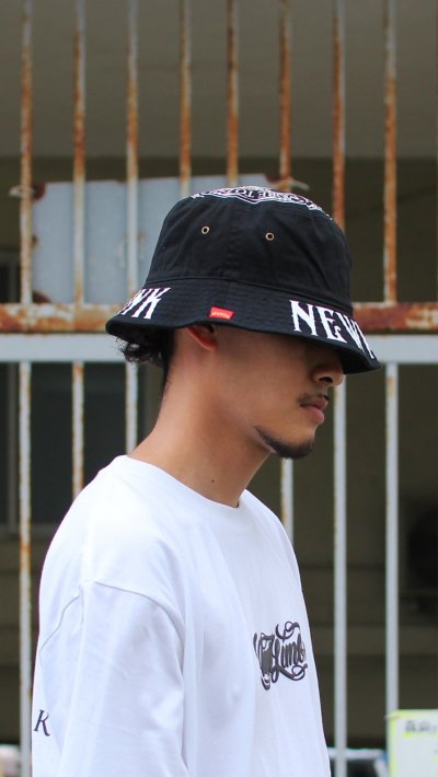 画像1: 【NEWFUNK】M.G CIRCLE BUCKET HAT (Black) 