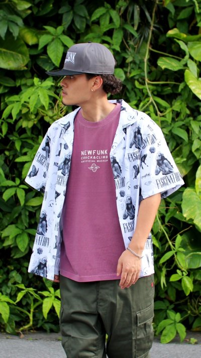 画像1: 【NEWFUNK】PAISLEY BANDANA TEE -ONECALLA- (Pigment Dye: Purple)