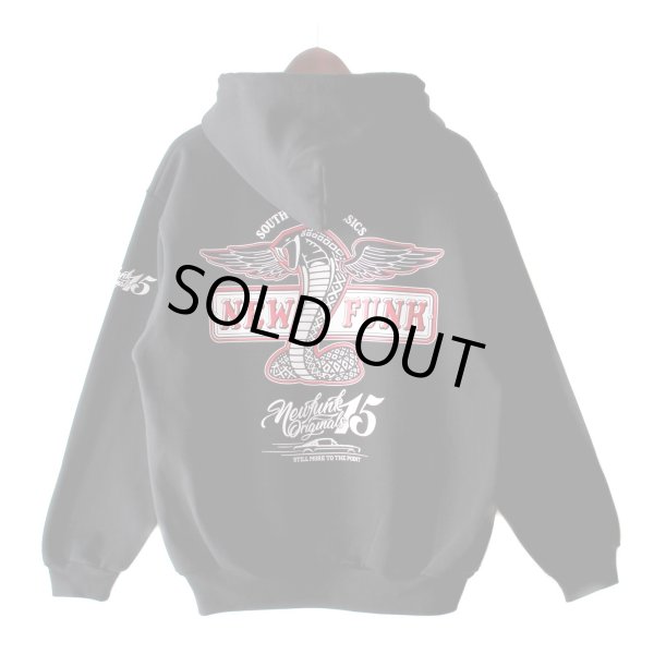画像1: 【NEWFUNK】MSTNG ZIP HOODIE / STORE 15th.Anniversary Hoodie (Black) (1)
