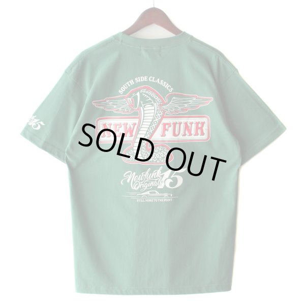 画像1: 【NEWFUNK】MSTNG TEE / STORE 15th.Anniversary T-shirt (IV-Gren) (1)