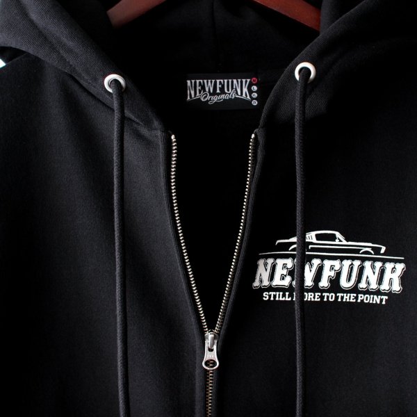 画像4: 【NEWFUNK】MSTNG ZIP HOODIE / STORE 15th.Anniversary Hoodie (Black) (4)