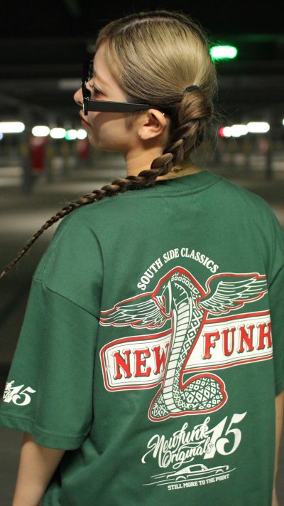 画像1: 【NEWFUNK】MSTNG TEE / STORE 15th.Anniversary T-shirt (IV-Gren)