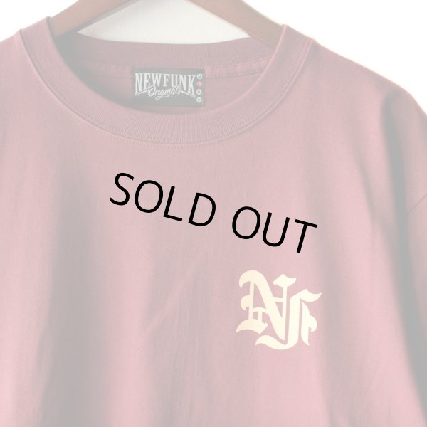 画像3: 【NEWFUNK】FLASH TEE (Burgundy) (3)