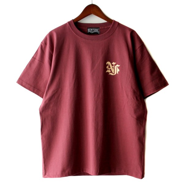 画像2: 【NEWFUNK】FLASH TEE (Burgundy) (2)