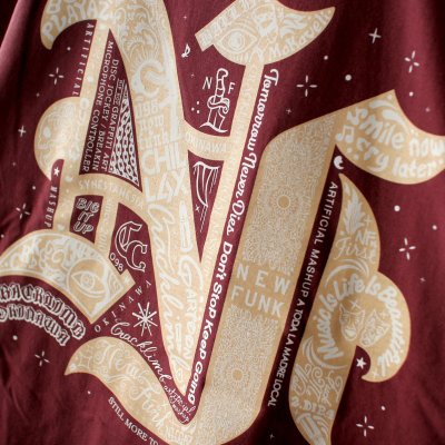 画像3: 【NEWFUNK】FLASH TEE (Burgundy)