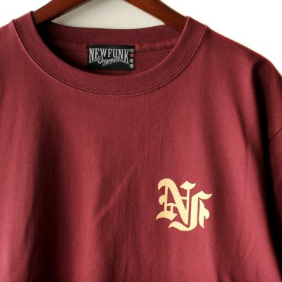 画像1: 【NEWFUNK】FLASH TEE (Burgundy)