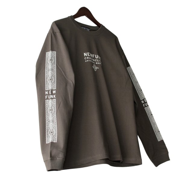 画像3: 【NEWFUNK】PAISLEY BANDANA Long Sleeve Shirt -ONECALLA- (Charcoal Black) (3)