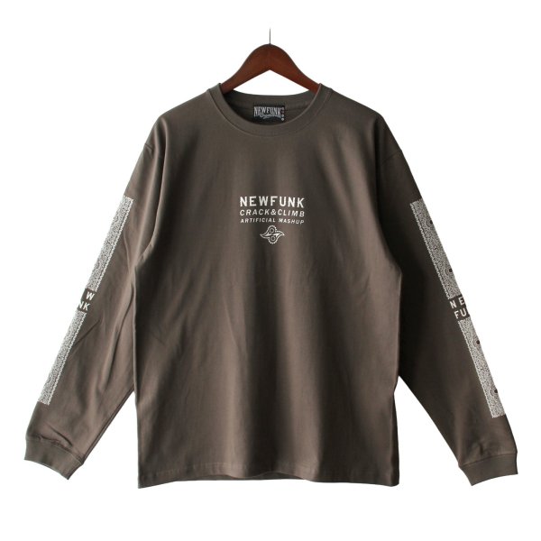 画像2: 【NEWFUNK】PAISLEY BANDANA Long Sleeve Shirt -ONECALLA- (Charcoal Black) (2)