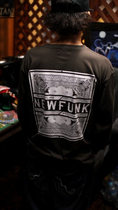 画像2: 【NEWFUNK】PAISLEY BANDANA Long Sleeve Shirt -ONECALLA- (Charcoal Black)