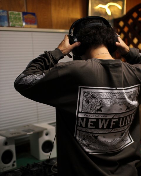 画像10: 【NEWFUNK】PAISLEY BANDANA Long Sleeve Shirt -ONECALLA- (Charcoal Black) (10)