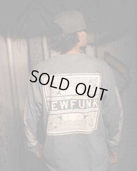 画像8: 【NEWFUNK】PAISLEY BANDANA Long Sleeve Shirt -ONECALLA- (Smoke Blue) (8)