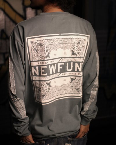 画像2: 【NEWFUNK】PAISLEY BANDANA Long Sleeve Shirt -ONECALLA- (Smoke Blue)