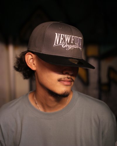 画像1: 【NEWFUNK】NFO SNAPBACK CAP (Charcoal/Black)