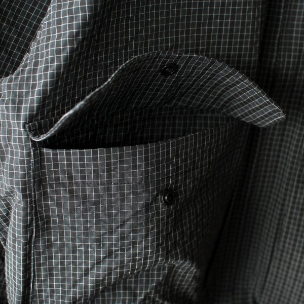 画像7: 【NEWFUNK】BLOCK CHECK NYLON JACKET (Charcoal) (7)