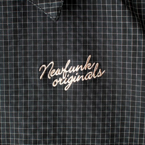 画像4: 【NEWFUNK】BLOCK CHECK NYLON JACKET (Charcoal) (4)