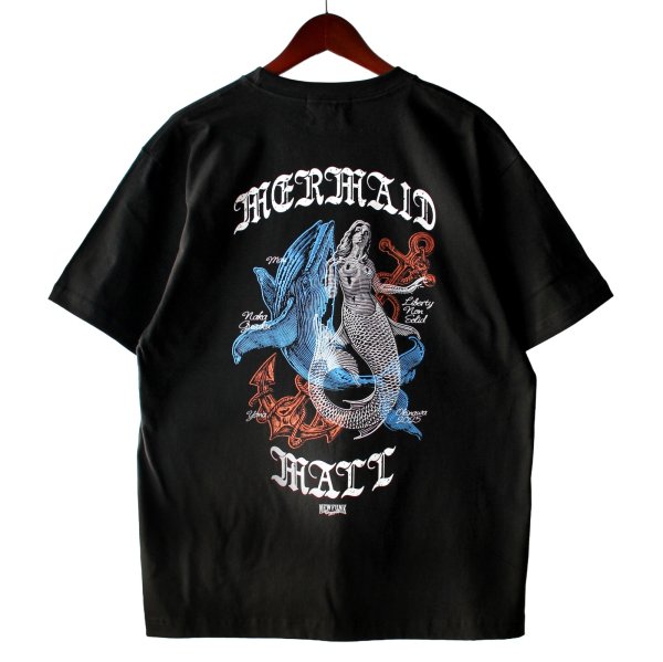 画像1: 【NEWFUNK】LNS MERMAID MALL TEE (Black) (1)