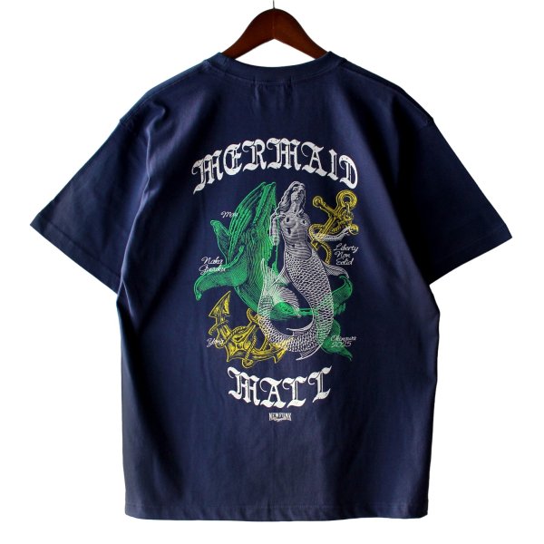画像1: 【NEWFUNK】LNS MERMAID MALL TEE (Indigo) (1)