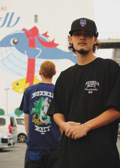画像1: 【NEWFUNK】LNS MERMAID MALL TEE (Black)