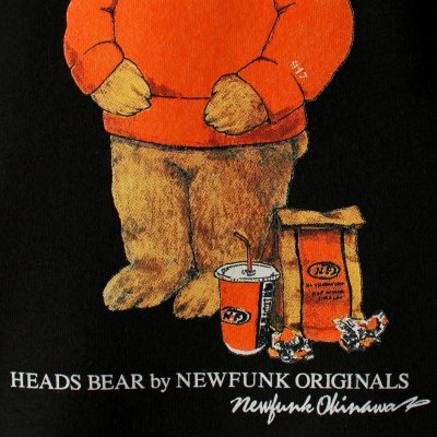 画像2: 【NEWFUNK】HEADS BEAR CREW NECK SWEAT (Black)