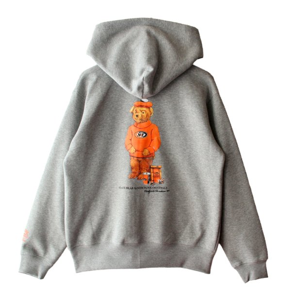 画像1: 【NEWFUNK】HEADS BEAR ZIP HOODIE (Gray) (1)
