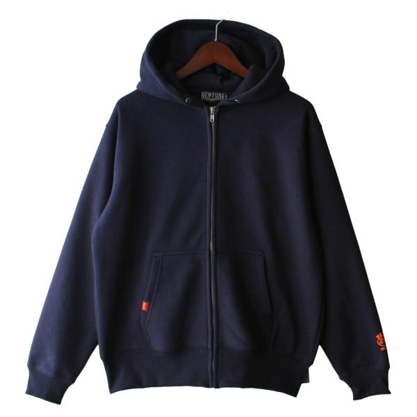 画像2: 【NEWFUNK】HEADS BEAR ZIP HOODIE (Navy) (2)