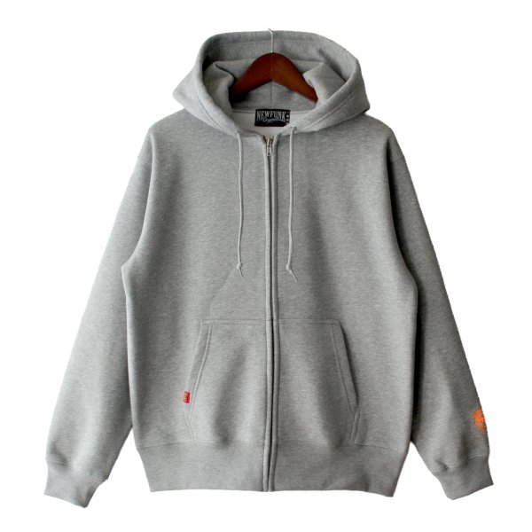 画像2: 【NEWFUNK】HEADS BEAR ZIP HOODIE (Gray) (2)