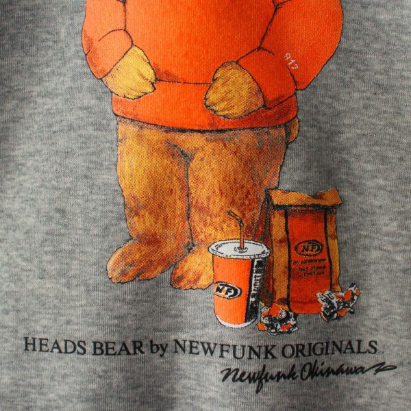 画像5: 【NEWFUNK】HEADS BEAR CREW NECK SWEAT (Gray) (5)