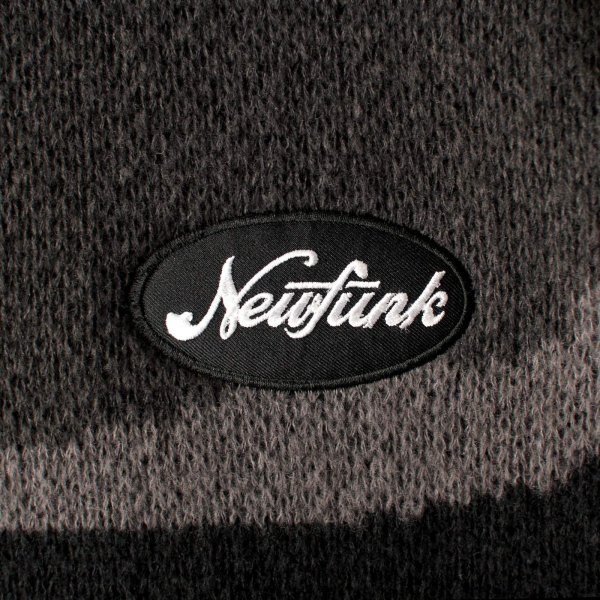 画像3: 【NEWFUNK】CAMO CREW NECK KNIT (Black) (3)