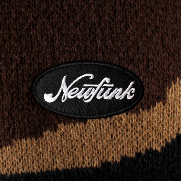 画像3: 【NEWFUNK】CAMO CREW NECK KNIT (Brown) (3)