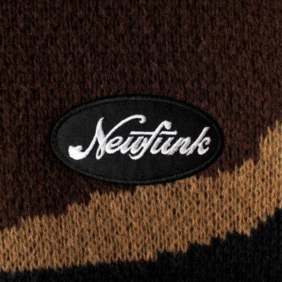 画像2: 【NEWFUNK】CAMO CREW NECK KNIT (Brown)