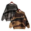画像5: 【NEWFUNK】CAMO CREW NECK KNIT (Brown) (5)