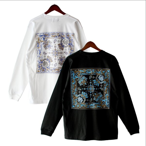 画像7: 【NEWFUNK】JAN BANDANA Long Sleeve Shirt (Black) (7)