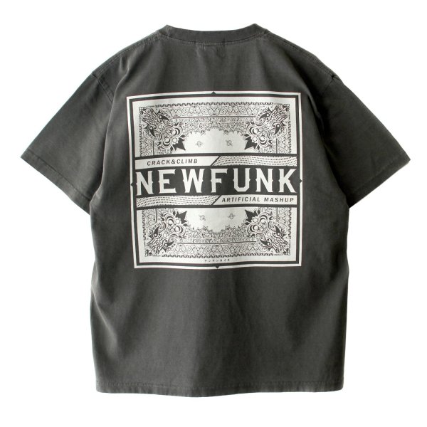 画像1: 【NEWFUNK】PAISLEY BANDANA TEE -ONECALLA- (Pigment Dye: Black) (1)