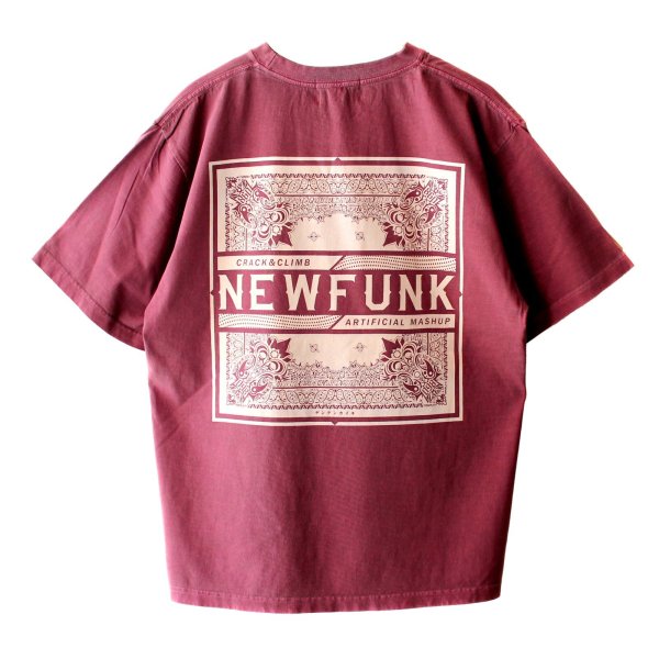 画像1: 【NEWFUNK】PAISLEY BANDANA TEE -ONECALLA- (Pigment Dye: Purple) (1)