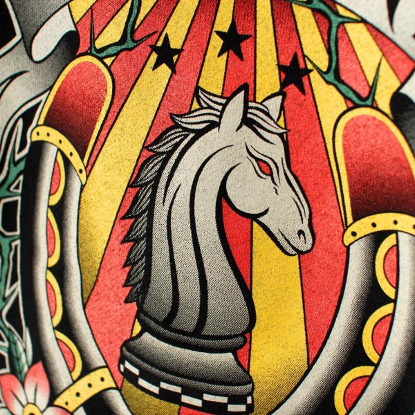 画像7: 【NEWFUNK】HORSE SHOE ZIP HOODIE / STORE 16th.Anniversary Design (Black) (7)