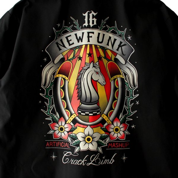画像4: 【NEWFUNK】HORSE SHOE SHIRT / STORE 16th.Anniversary Design (Black) (4)