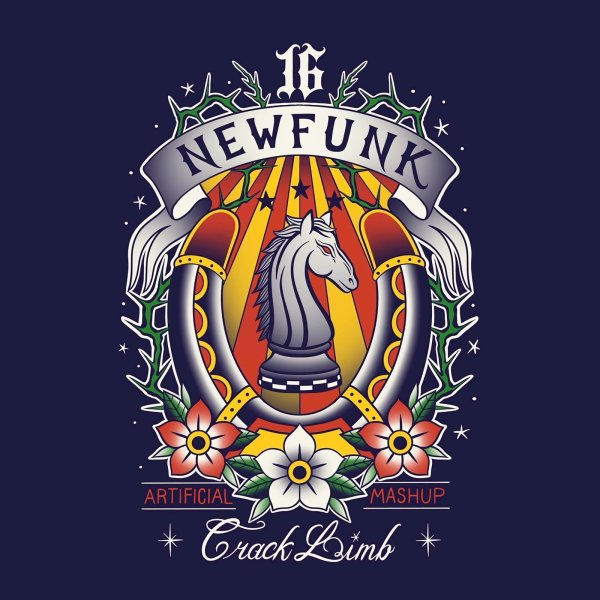 画像8: 【NEWFUNK】HORSE SHOE TEE / STORE 16th.Anniversary Design (Navy) (8)