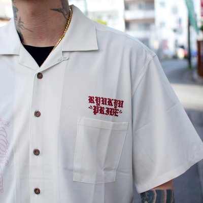 画像1: 【Ryukyu Pride Wear】Open Collar Shirt -- (White)