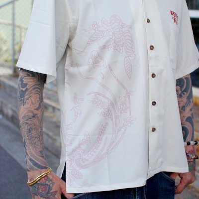 画像2: 【Ryukyu Pride Wear】Open Collar Shirt -- (White)