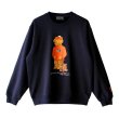 画像1: 【NEWFUNK】HEADS BEAR CREW NECK SWEAT (Navy) (1)
