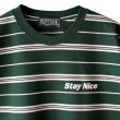 画像2: 【NEWFUNK】Stay Nice Border Tee (Green) (2)