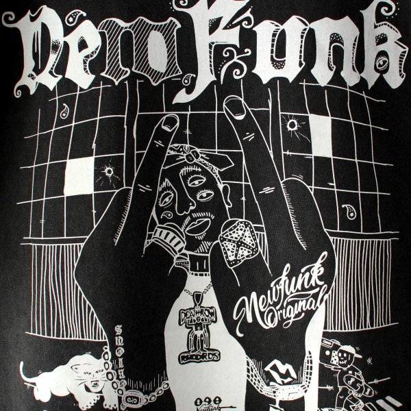 画像4: 【NEWFUNK】SIBA "Shakur" TEE (Pigment Dye: Black) (4)