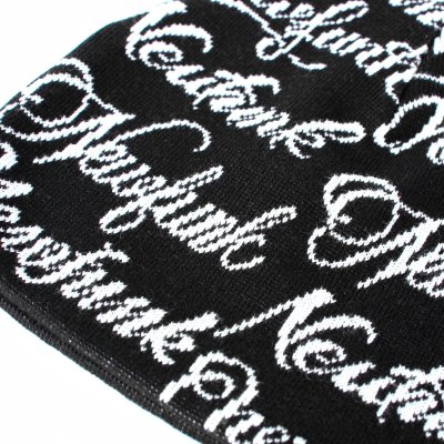 画像1: 【NEWFUNK】TEXTLOGO Weaving Beanie (Black)